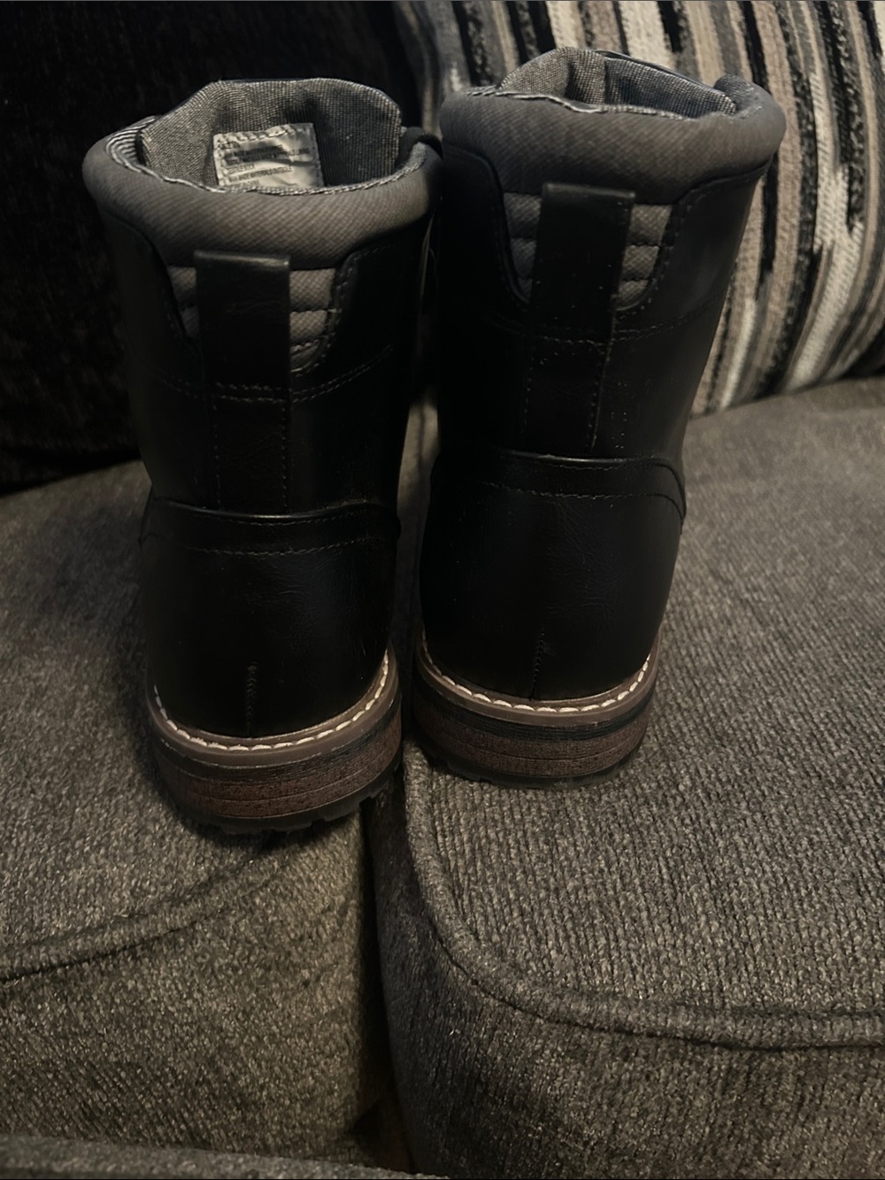 Goodfellow & Co Black Men's Lace-Up Leather Boots - Picture 3 of 6